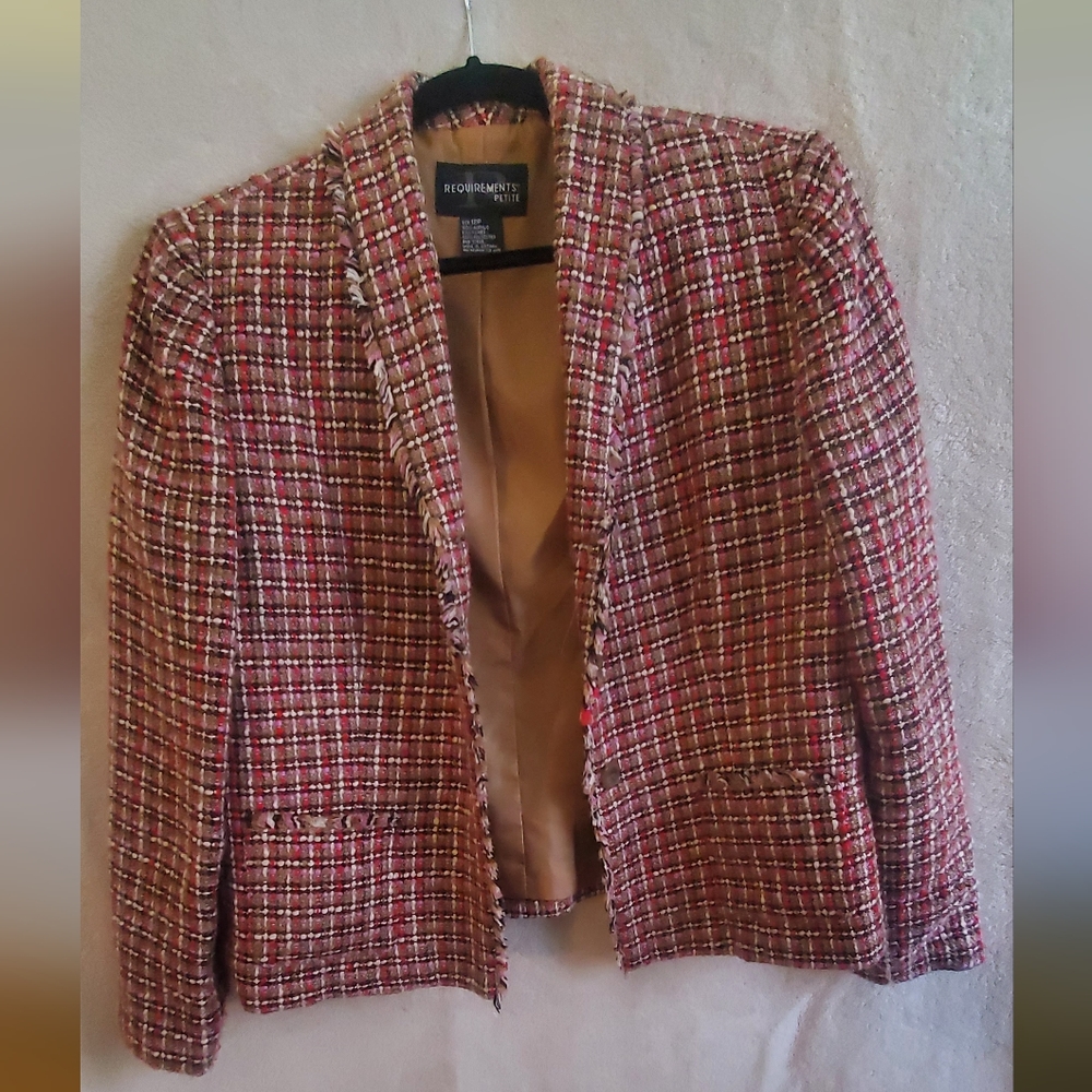 Requirements Plaid Jacket Size 12 Petite